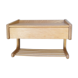 Scandinavian oak wall shelf