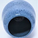 Blue design glazed ceramic vase Holland 90s