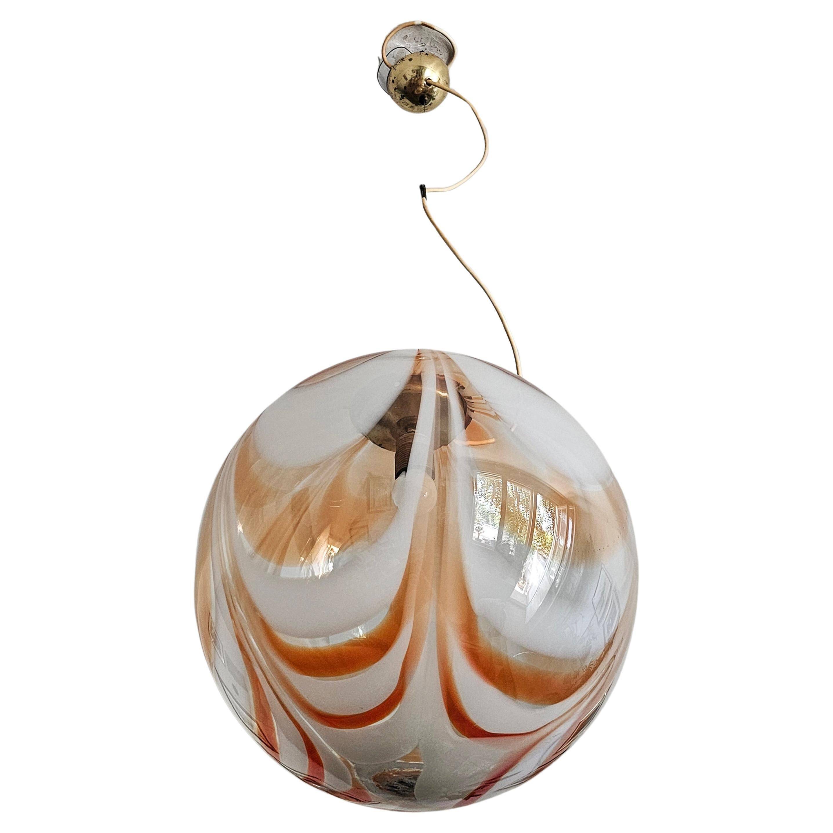Extra large spherical Murano glass pendant from the 1960s.