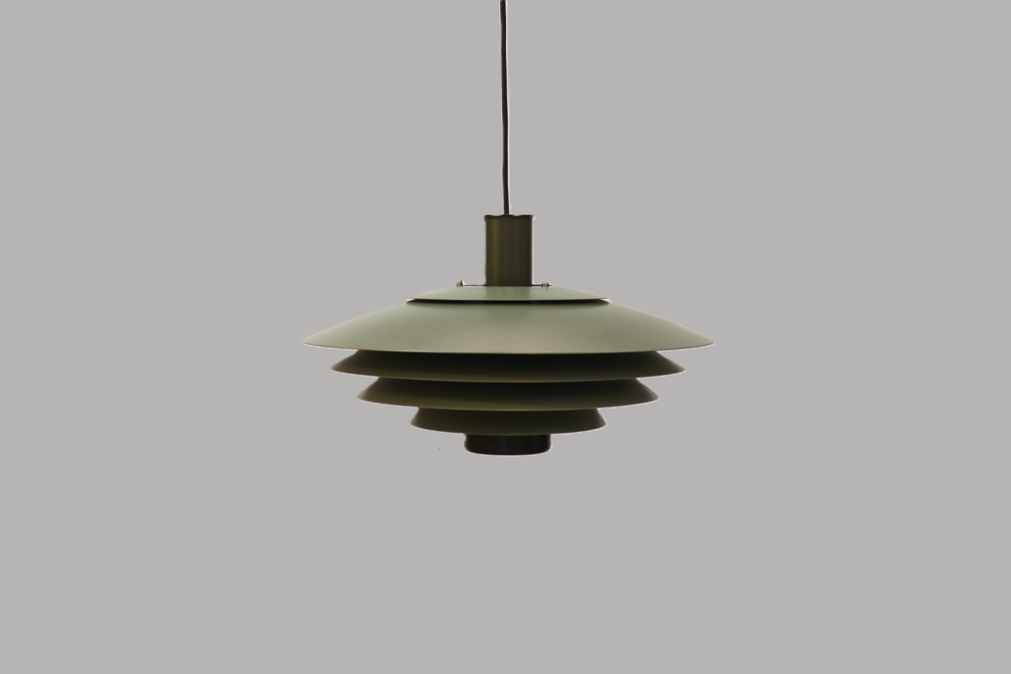 Unique green-coloured Nordic pendant lamp by Form Light model 52610, Denmark.