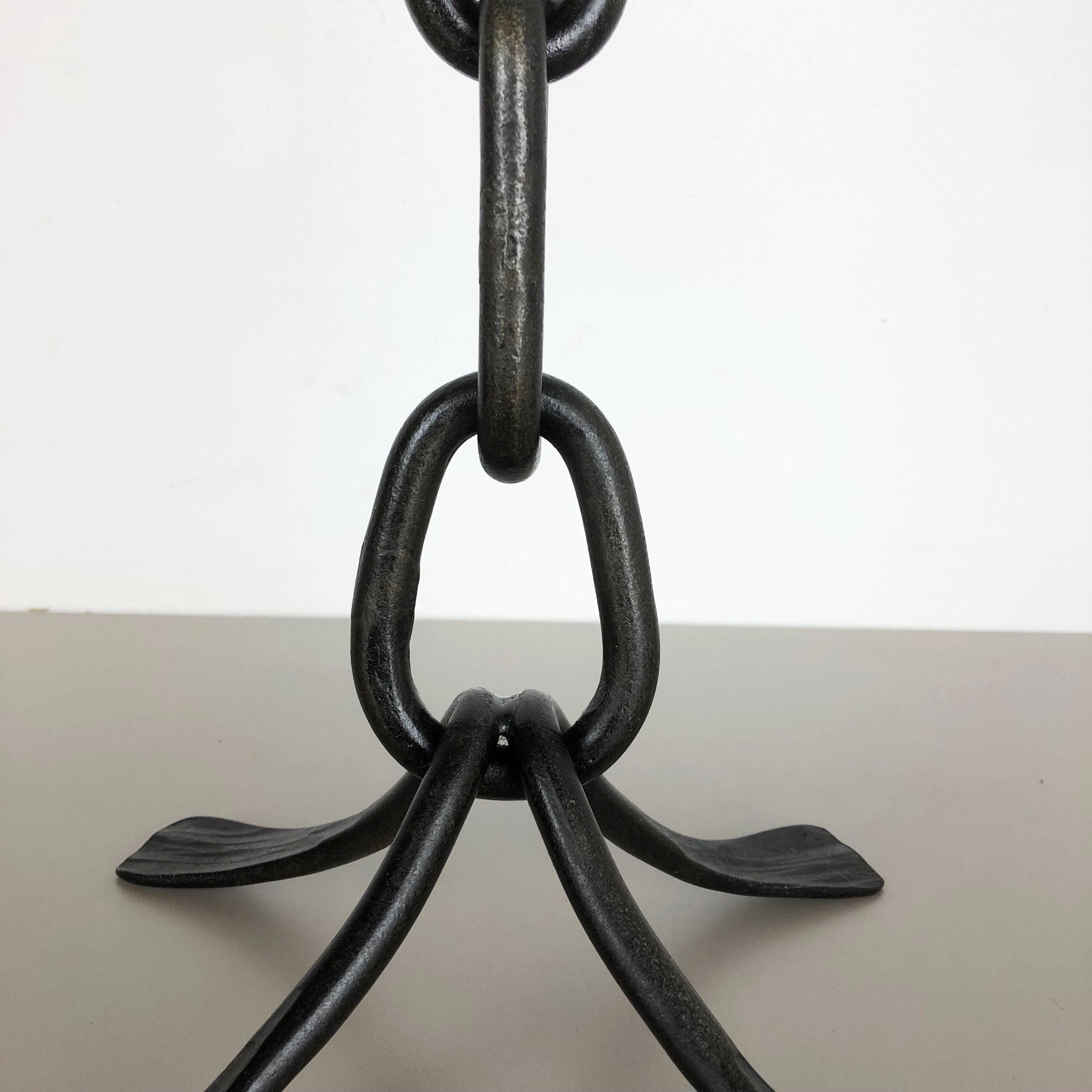 Extra Large Modernist Vintage Sculptural Brutalist Metal Candleholder, Austria