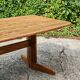 Mid-Century Modern dining table in solid oak, Yugoslavia 1970s.
