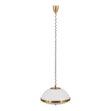 Brass and acrylic Italian mid century pendant lamp, 1970s