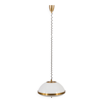 Suspension italienne du milieu du siècle en laiton et acrylique, années 1970