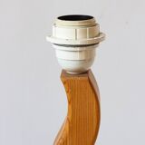 Pied de lampe de forme organique en pin, Années 80