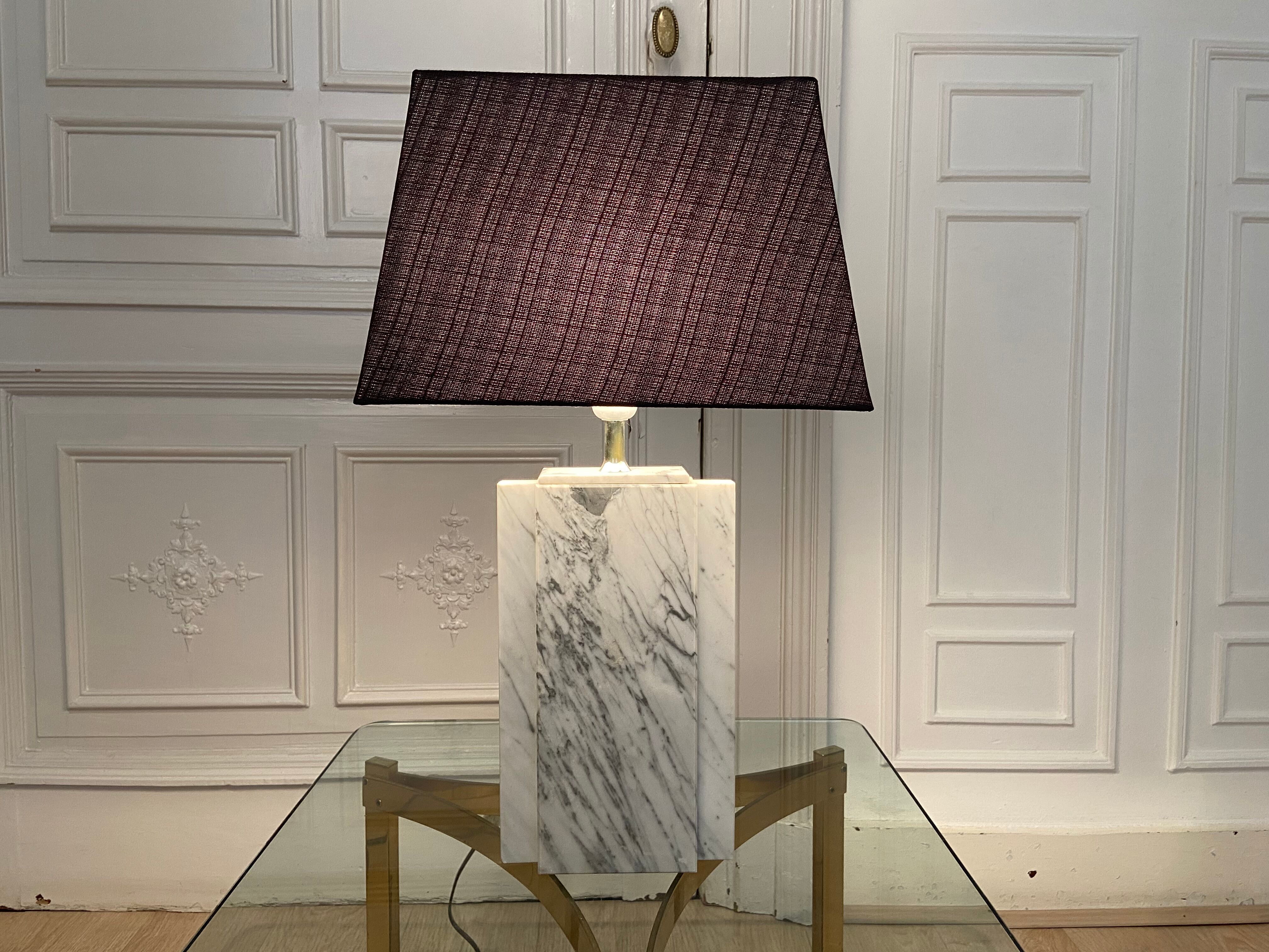 Marble bedside lamp, 1980s