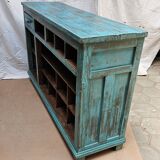 Ancien comptoir de marchand en teck birman