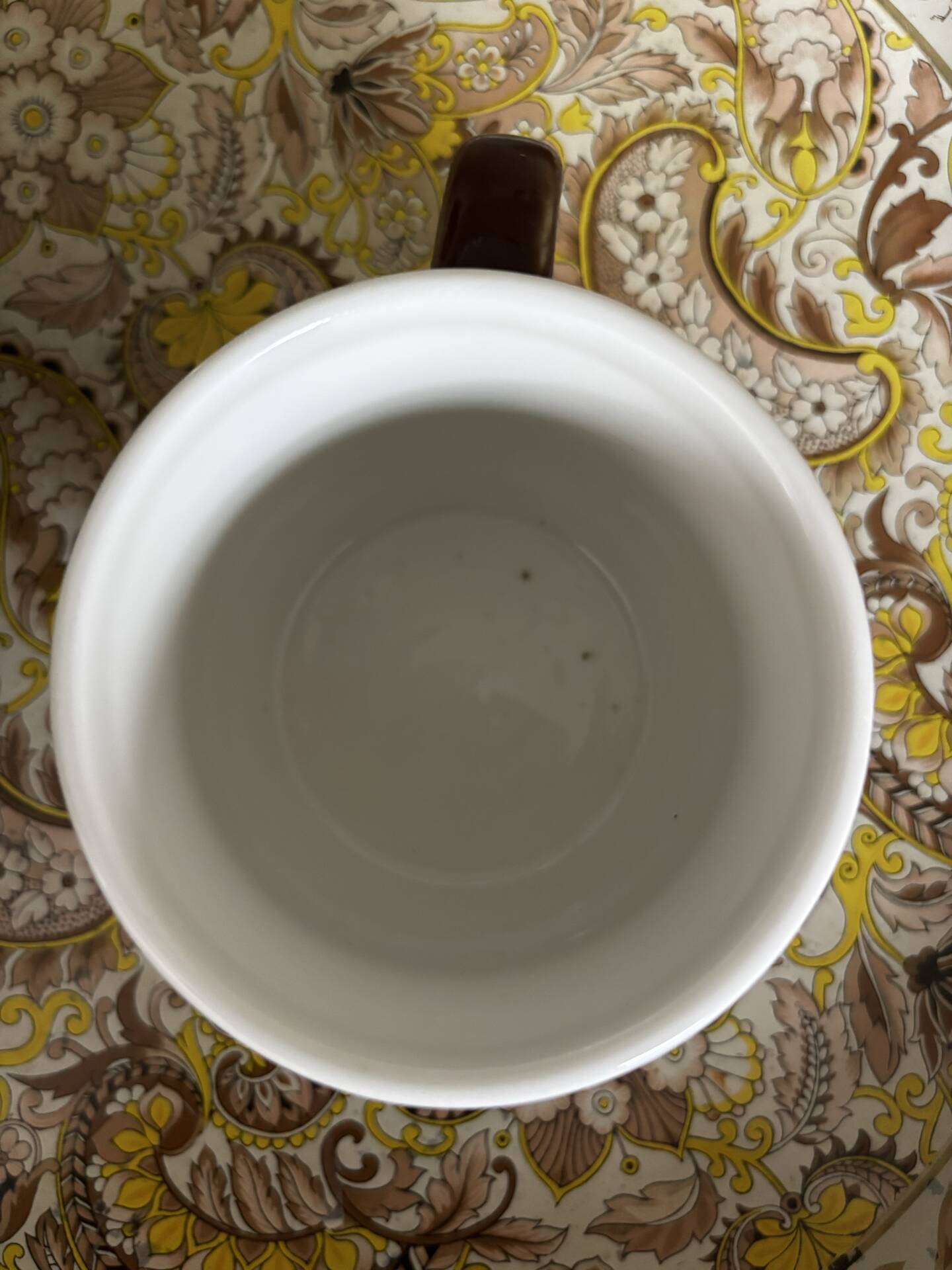 Set of 6 vintage brown glazed bistro coffee cups.