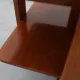 Art Deco Walnut Veneer Side Table with Shelf, Belgium, 1920s