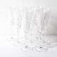 Set of 8 Crystal Vintage Champagne Flutes, Prosecco Clear Italian