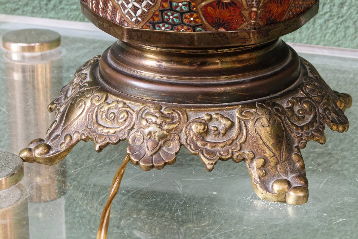 Satsuma ceramic lamp, 19th century