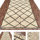 Moroccan carpet style beniouarain 100% wool 135 x 300