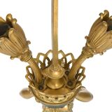 Gilded bronze and marble lamp in Empire style