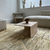 Modular travertine coffee table