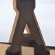 Lettre industrielle en fer "A"