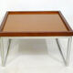Table basse carrée bois & métal