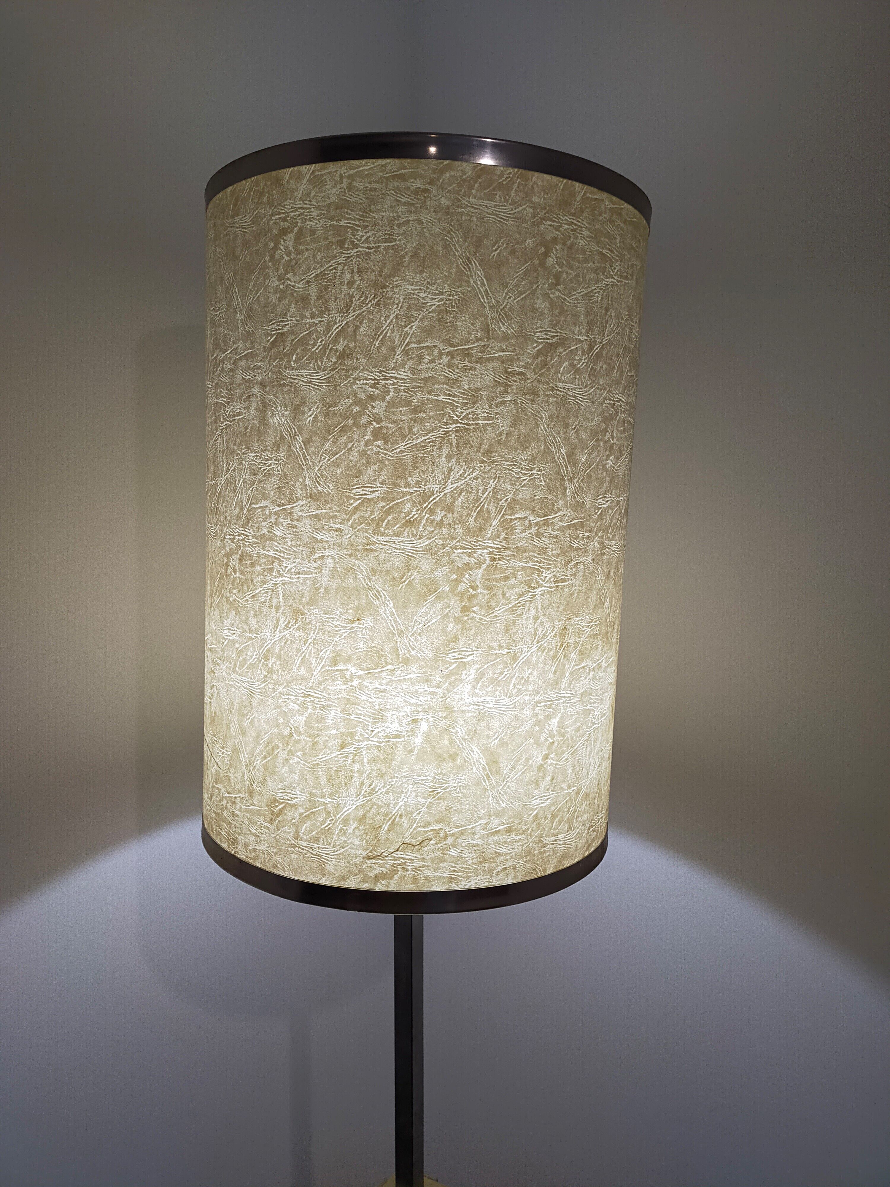 Floor lamp in chrome and brass metal 1970