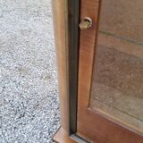 Art deco showcase in walnut and brass from the 30s