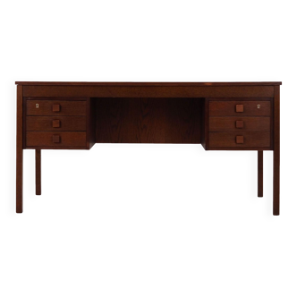 Bureau en chêne, design danois, années 1970, réalisé par Domino Møbler