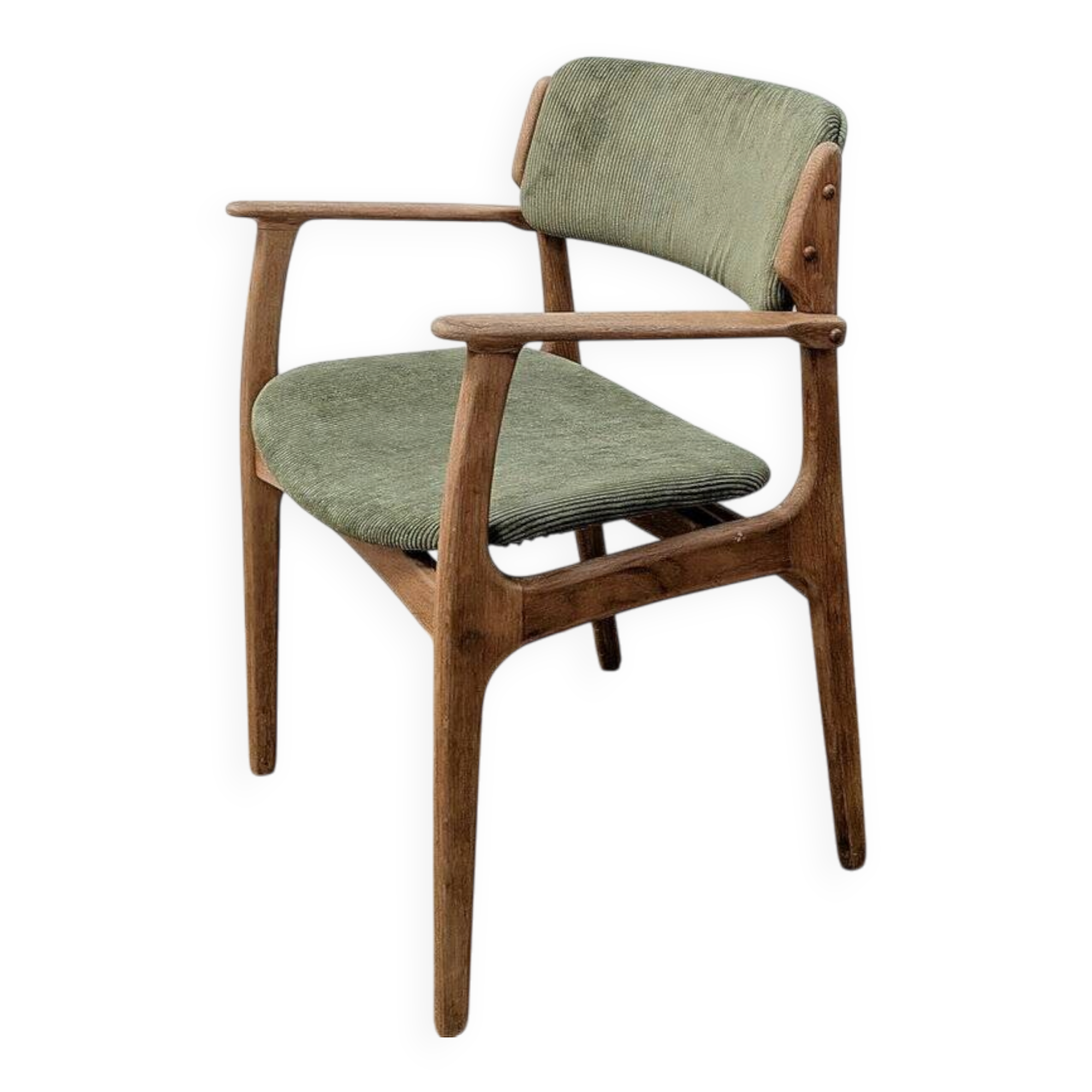 Chair Erik Buch model 49 oak & velvet