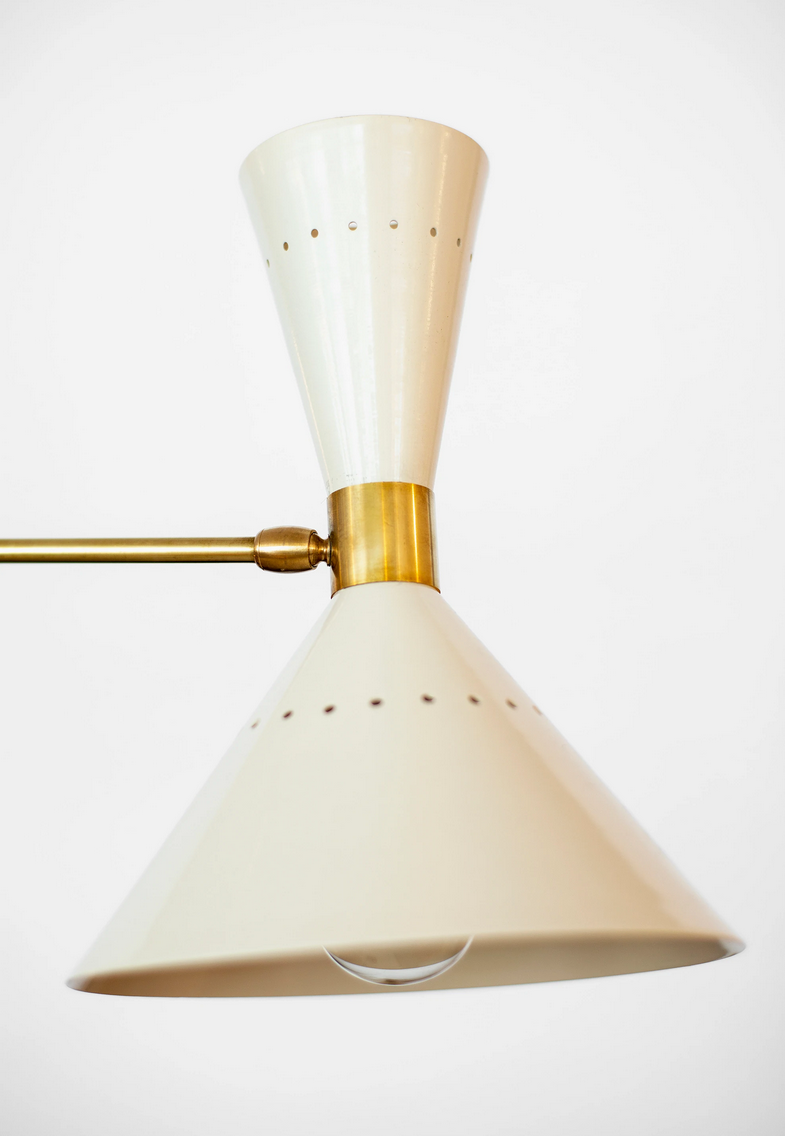 Asymmetrical chandelier sputnik white