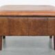 Vintage Sheepskin Leather Ottoman