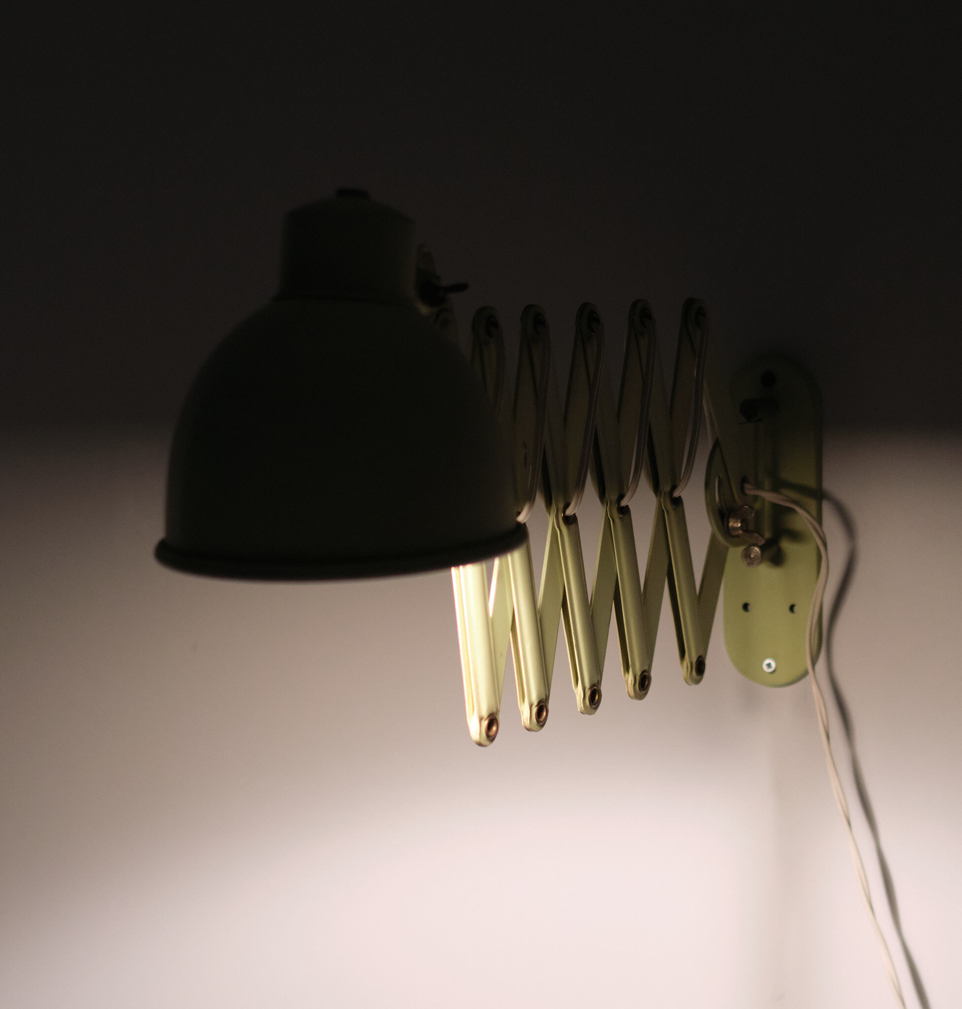 Metal Scissor Wall Lamp 1950s, Dutch