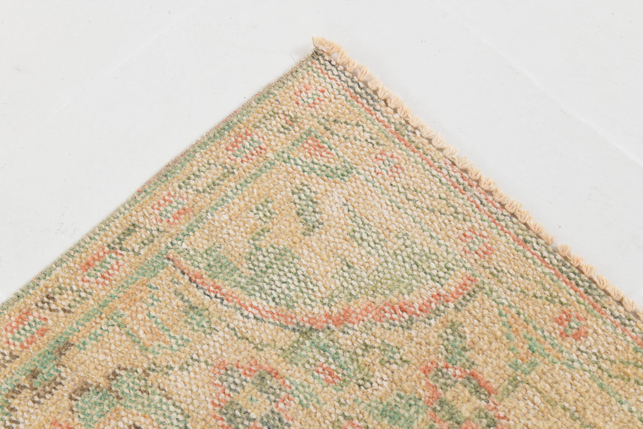 5x9 Soft Vintage Oushak Handmade Area Rug, 145x272 Cm