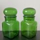 Set of 2 Ariel glass jars