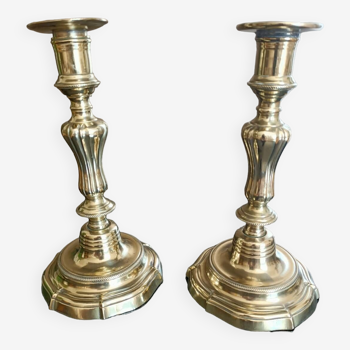 18th century bronze candlesticks