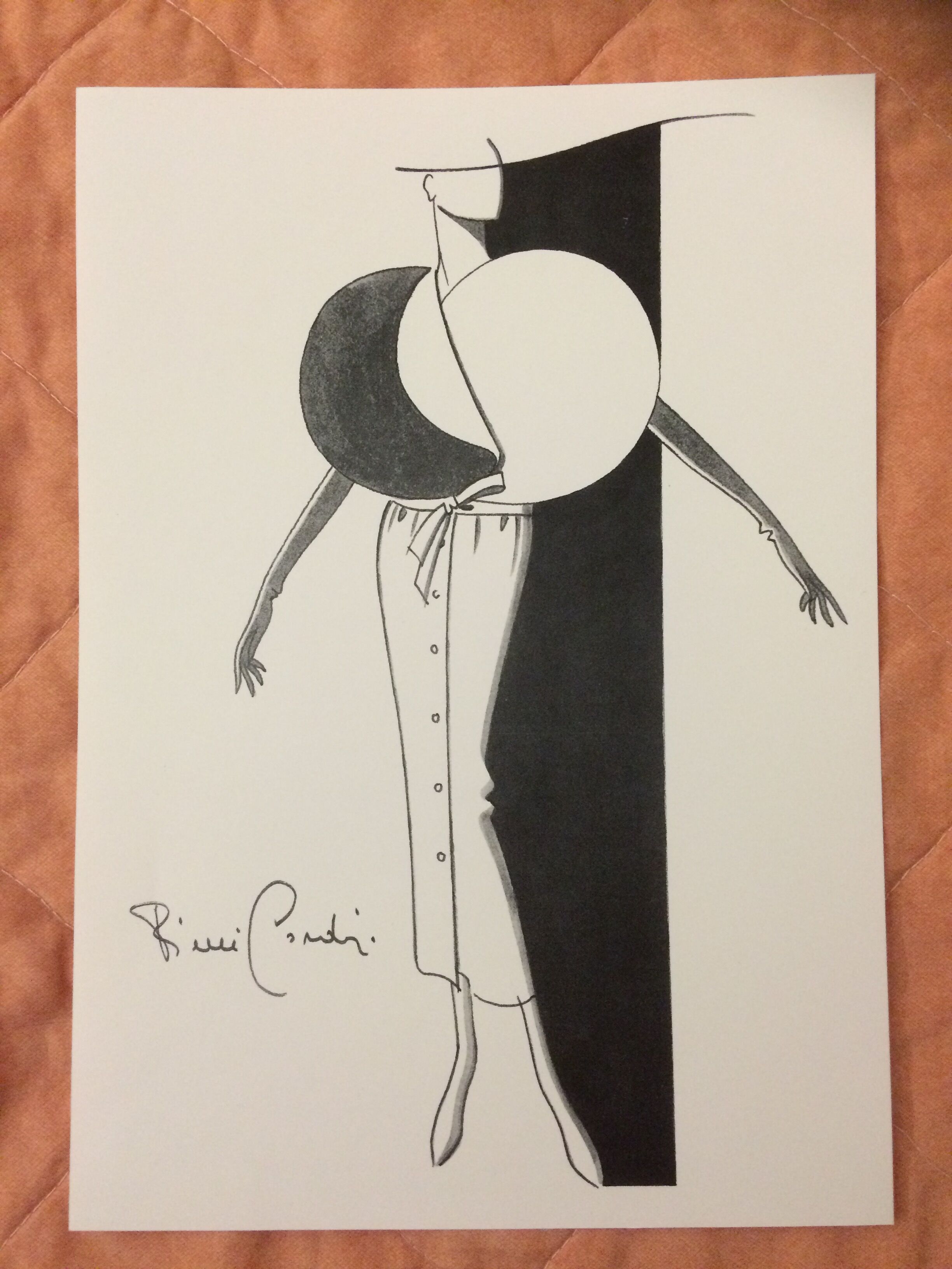 Nice press fashion illustration Pierre Cardin from the 90s.
