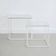 Tables gigognes blanches x2 Isocèle Max Sauze