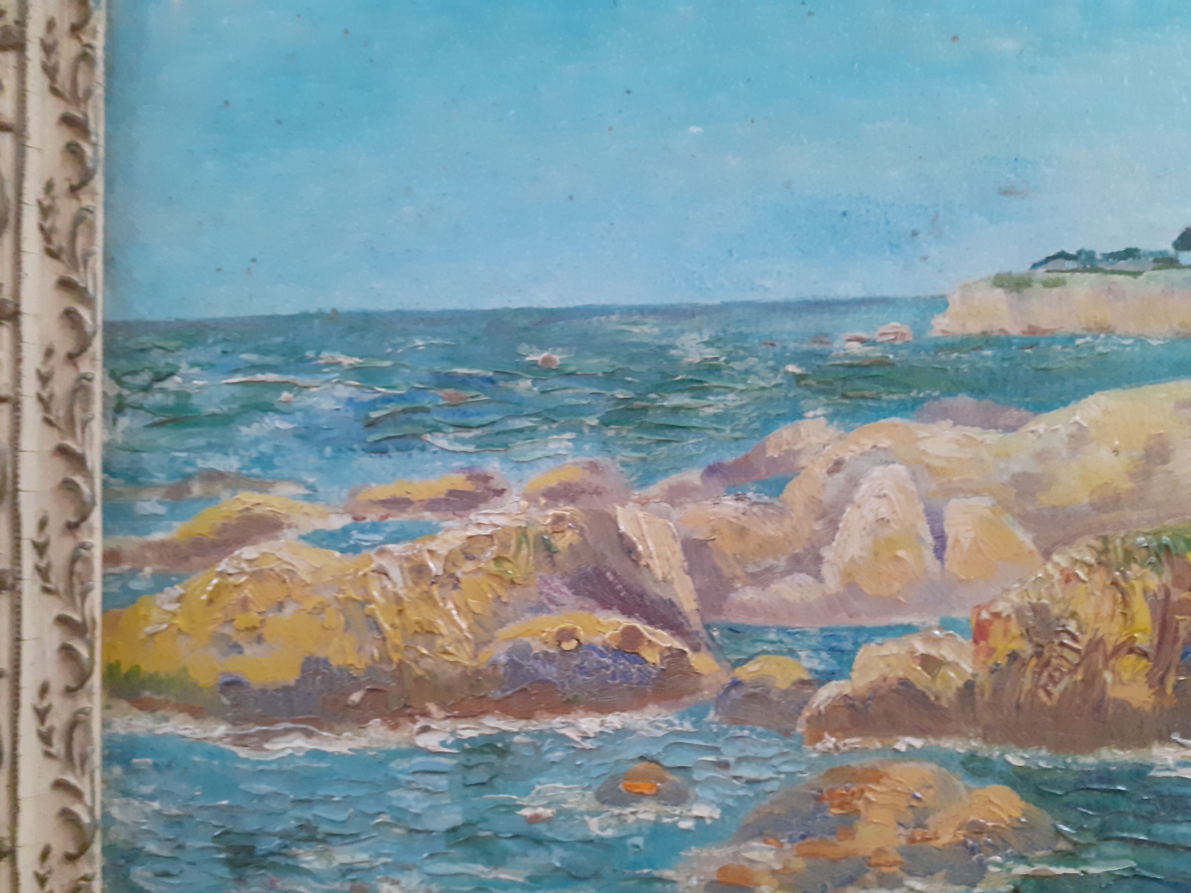 Oil-painted painting signed Roy 1931 with his coaching