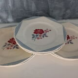 Lot of 6 flat plates Digoin Sarreguemines