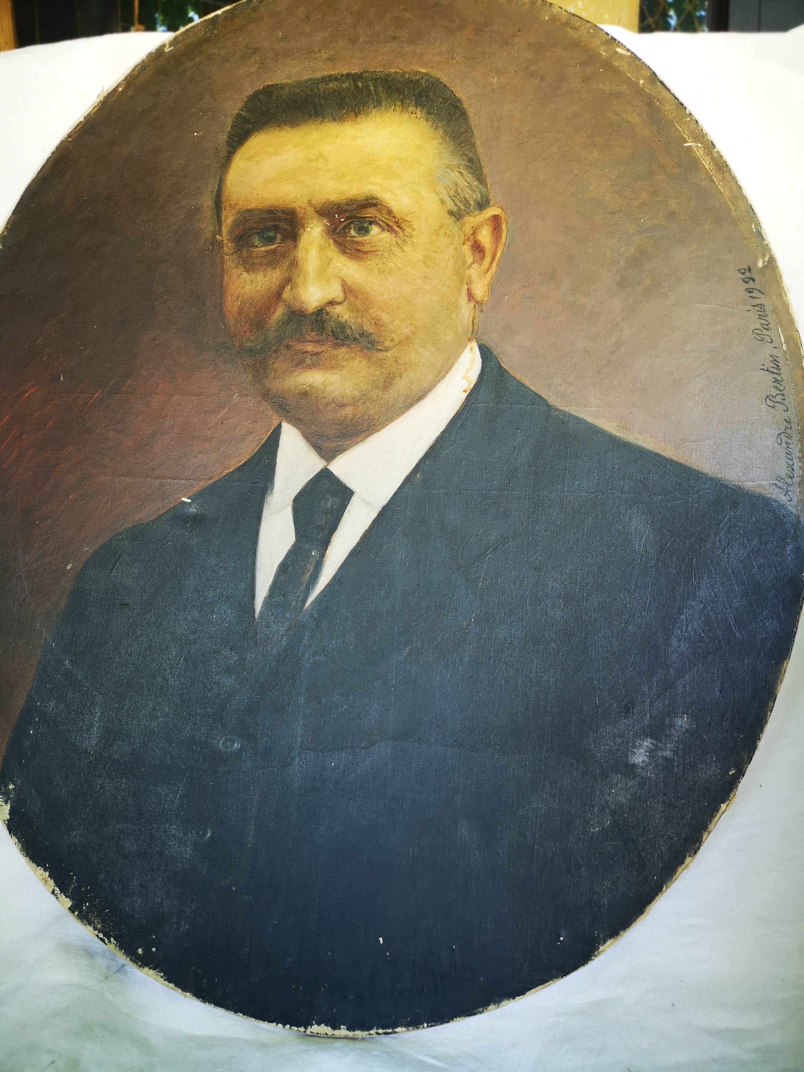 Portrait man, oil on canvas, 1922