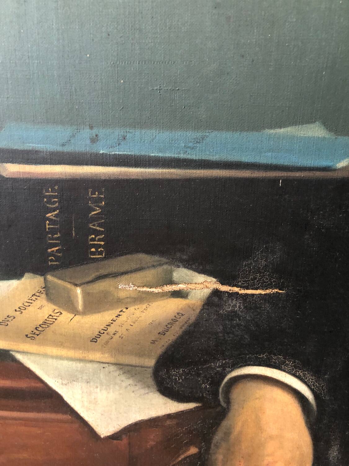 Portrait of a man, oil on canvas, 19th century