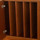 Two-piece hi-fi sideboard from the 1960s, teak veneer