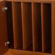 Two-piece hi-fi sideboard from the 1960s, teak veneer