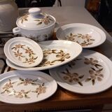Saint Amand earthenware dishes and tureen set