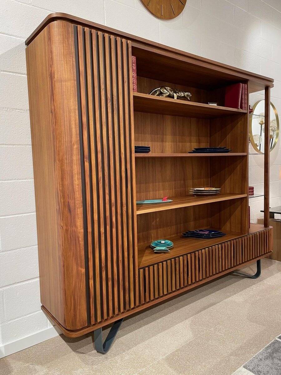 Wooden and Metal Bookcase