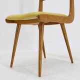 1960s Set of Four Restored Rare Dining Chairs, Czechoslovakia