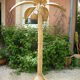Rattan palm floor lamp by Mario Lopez Torres, 1970