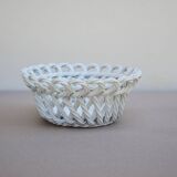 Woven ceramic basket