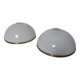 Set of 2 half-spherical opaline brass globes