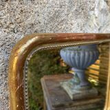 Louis-Philippe mirror gilded with gold leaf