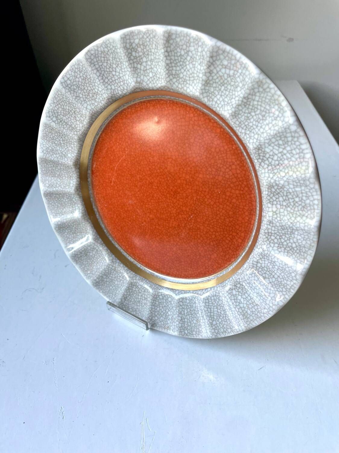 Royal Copenhagen Porcelain crackle ware  designed by Thorkild Olsen