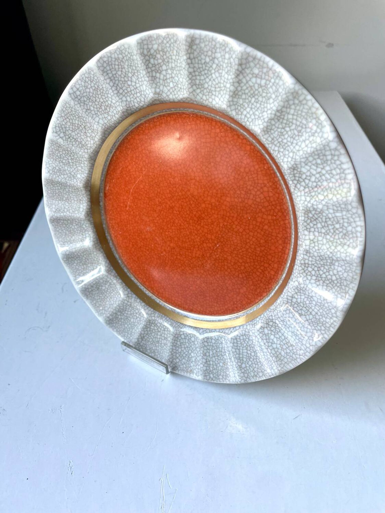 Vide poche en porcelaine craquelée Royal Copenhagen par Thorkild Olsen