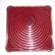Vallauris ceramic red and gold trivet 1950