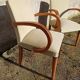 Pair of bridge armchairs from the 50s off-white velvet