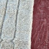 Beni Ouarain rug 240x160 cm – Natural Undyed Wool – Sculpted Relief Pattern